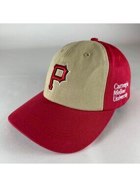 Pittsburgh Pirates MLB Red Beige Carnegie Mellon University Strapback Hat SGA